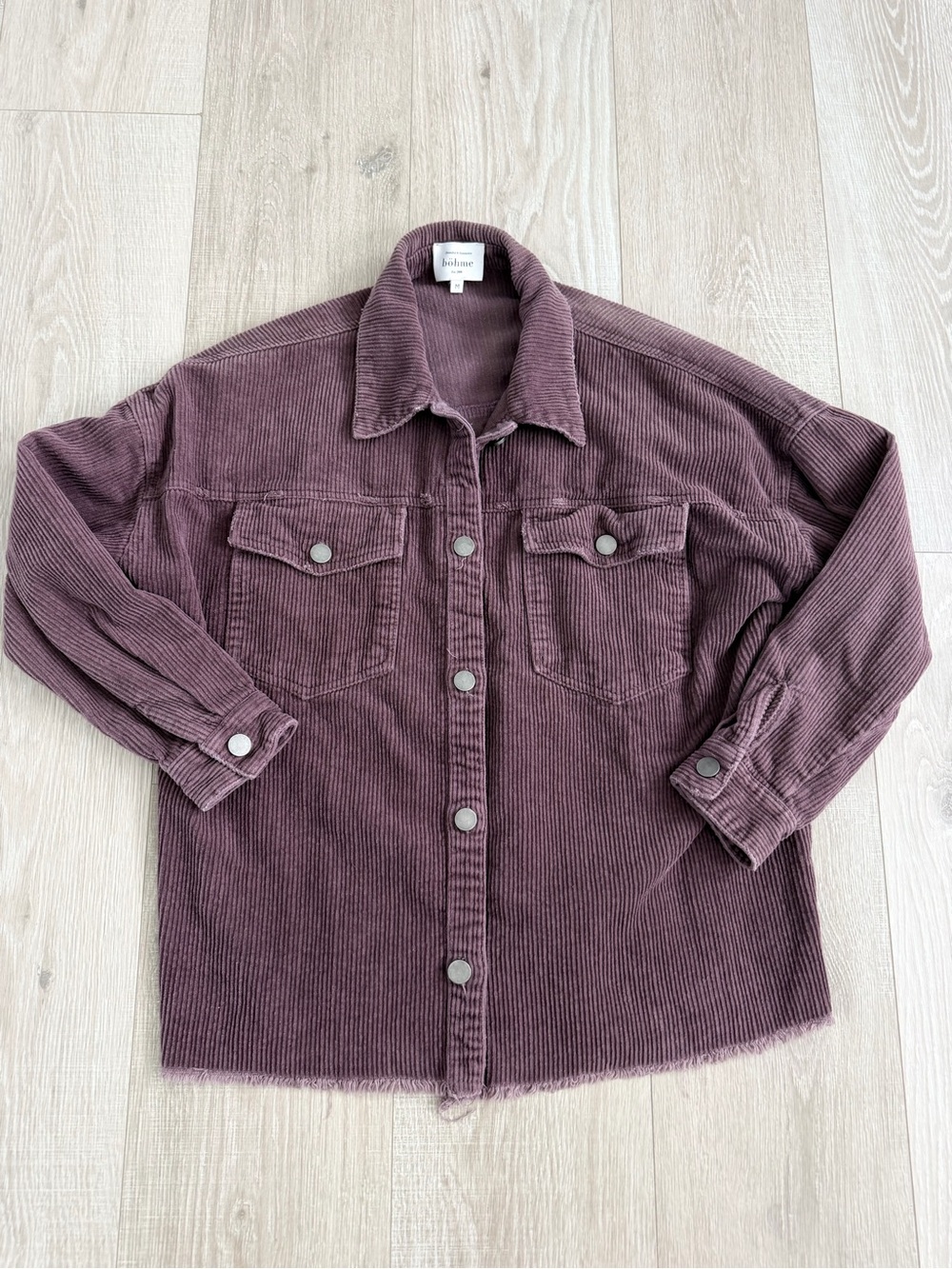 Bohme Corduroy Shirt Jacket in Plum